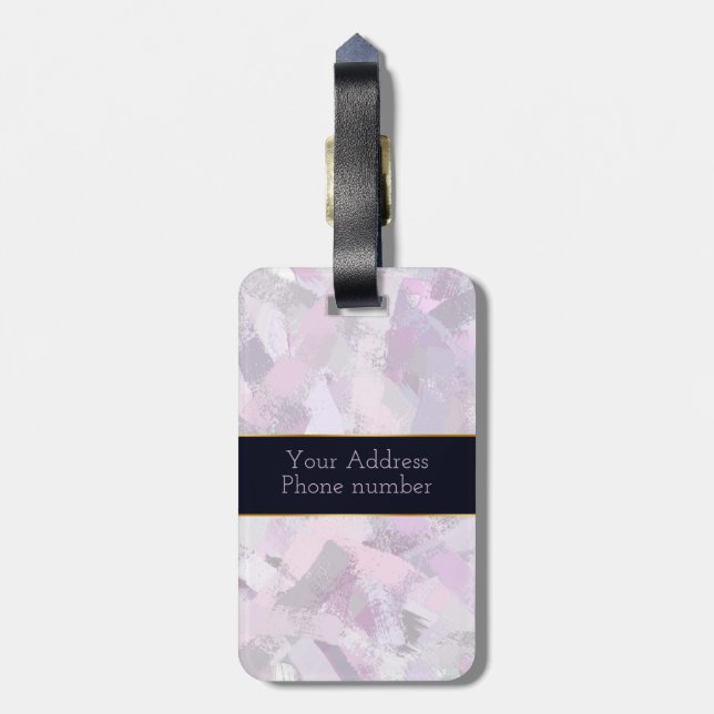 Brush Strokes abstract texture Luggage Tag (Back Vertical)