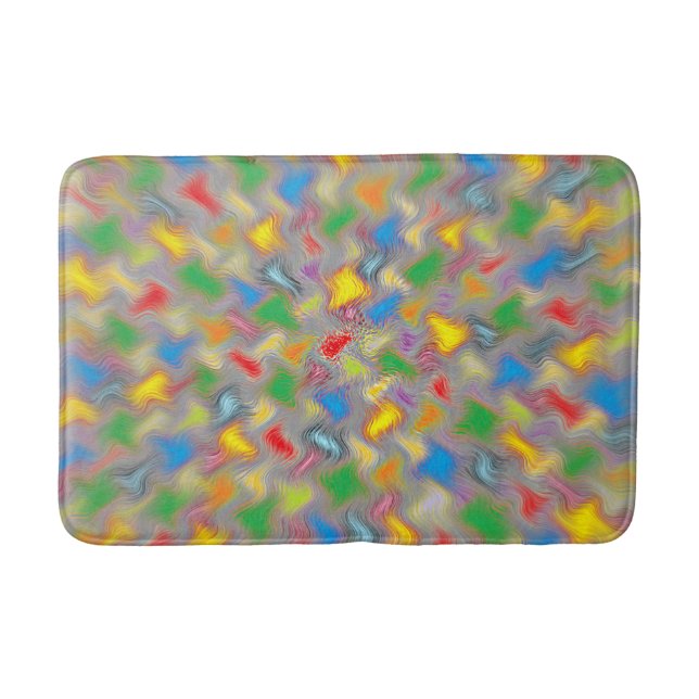 Brush Strokes Bathroom Mat (Front)