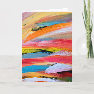 Brush Strokes Blank Greeting Card