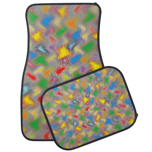 Brush Strokes Car Floor Mat (Set)