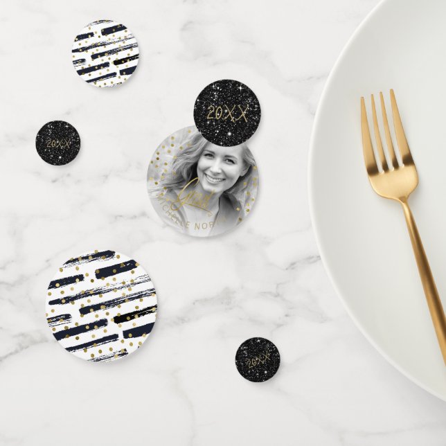 Brush Strokes & Confetti Black Gold ID511 (Group)