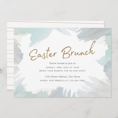 Brush Strokes Easter Invite
