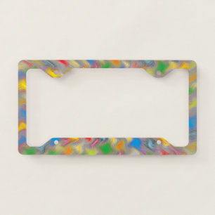 Brush Strokes License Plate Frame