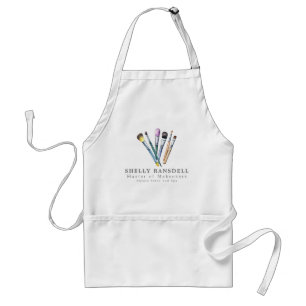 Brush Strokes of Genius Salon Makeup Artist Adult Apron
