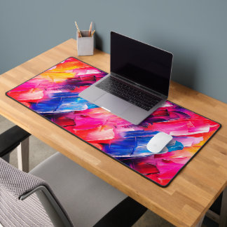 brush strokes pattern 2 desk mat