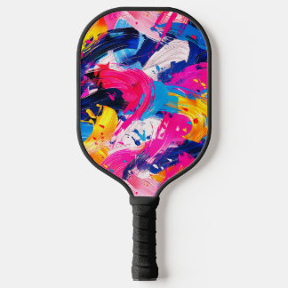 brush strokes pattern carbon fiber pickleball paddle