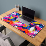 brush strokes pattern desk mat