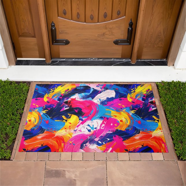 brush strokes pattern doormat (Outdoor)