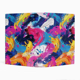 brush strokes pattern mini binder