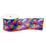 brush strokes pattern satin ribbon