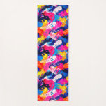 brush strokes pattern yoga mat