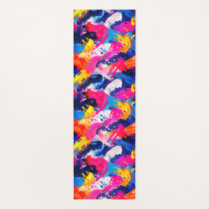 brush strokes pattern yoga mat