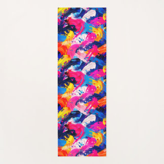 brush strokes pattern yoga mat