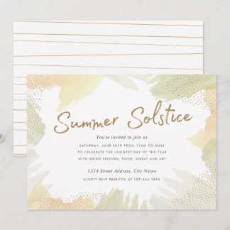 Brush Strokes Summer Solstice Invite