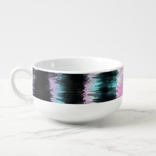 Brush Strokes Swirl Abstract Summer Soup Mug