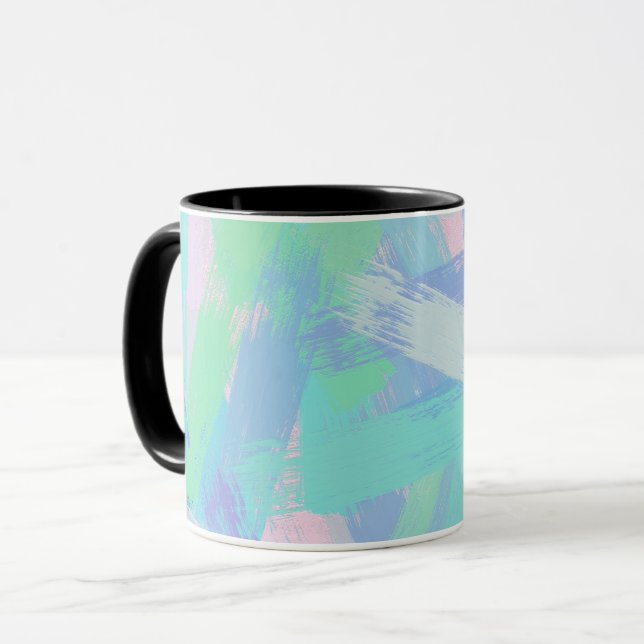 brush strokes texture mug (Front Left)