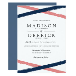 coral wedding invitations zazzle