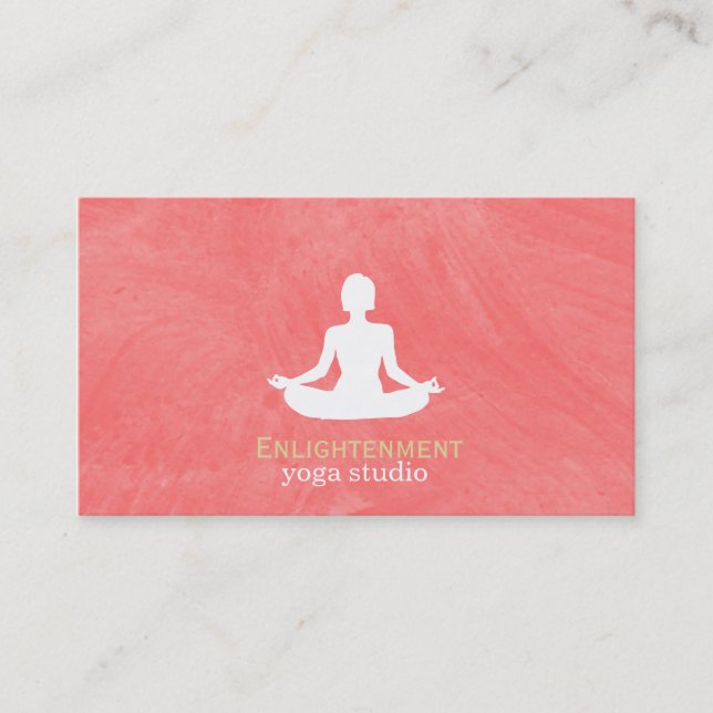 Brush Texture (Guava) Business Card (Front)