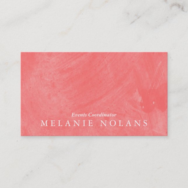 Brush Texture (Guava) Business Card (Front)