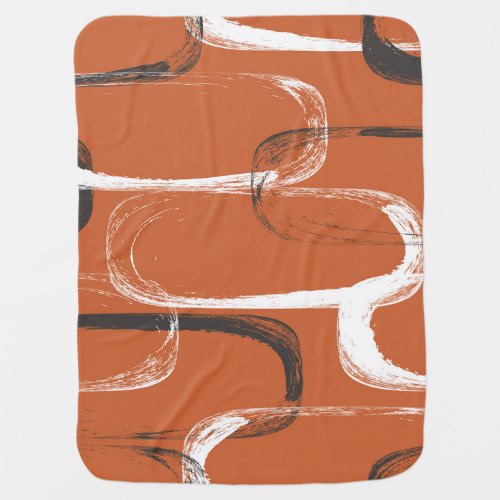 Brush Texture Seamless Orange Background Baby Blanket