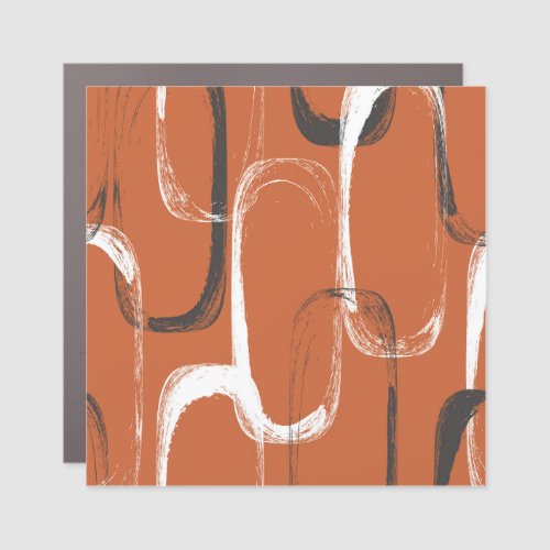 Brush Texture Seamless Orange Background Car Magnet