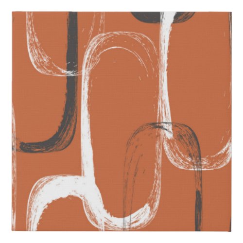 Brush Texture Seamless Orange Background Faux Canvas Print