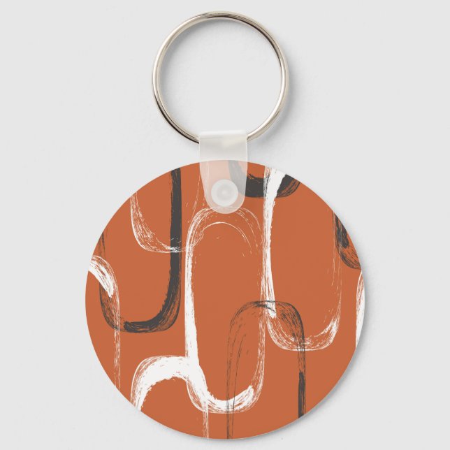 Brush Texture: Seamless Orange Background Keychain (Front)