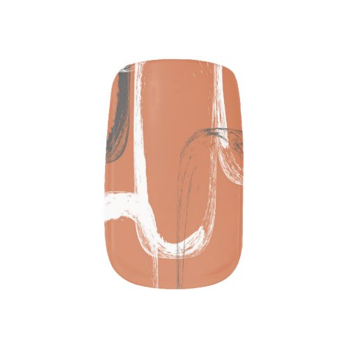 Brush Texture Seamless Orange Background Minx Nail Art