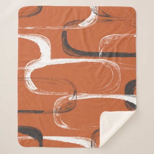 Brush Texture Seamless Orange Background Sherpa Blanket