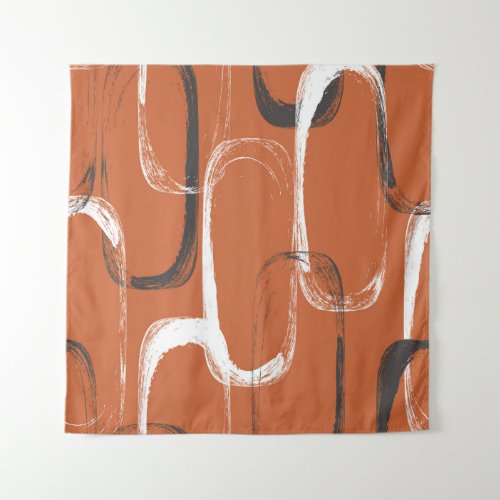 Brush Texture Seamless Orange Background Tapestry
