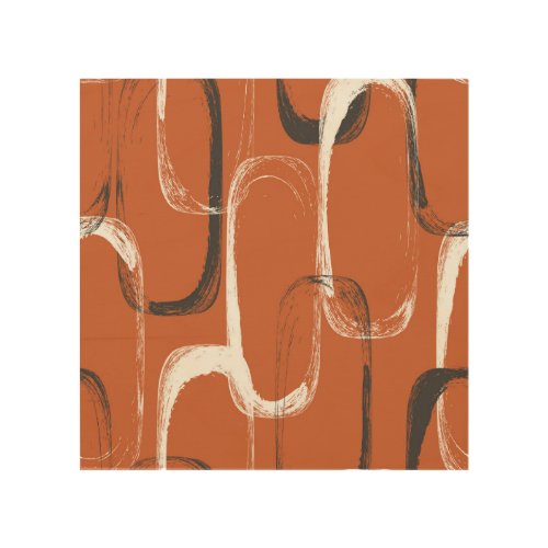 Brush Texture Seamless Orange Background Wood Wall Art
