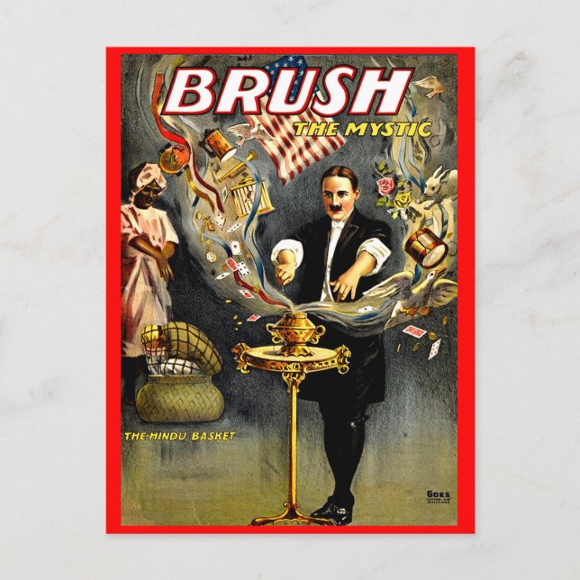 Brush the Mystic magician poster Postcard (Front)