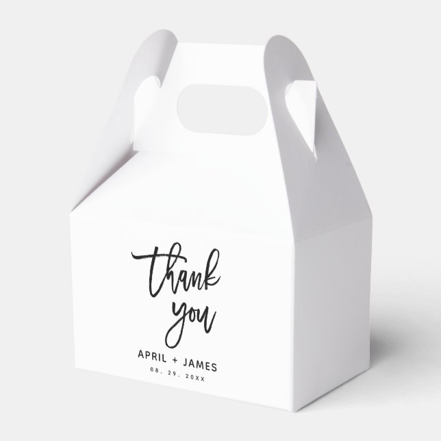 Brush Typography Favor Boxes (Front Side)