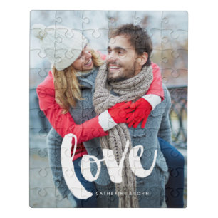 Brush Typography "Love" Jigsaw Puzzle