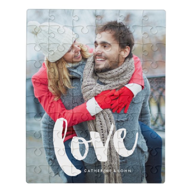Brush Typography "Love" Jigsaw Puzzle (Puzzle Vertical)