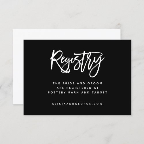 Brush Typography Registry Card