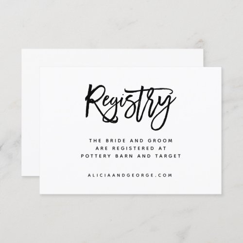 Brush Typography Registry Card