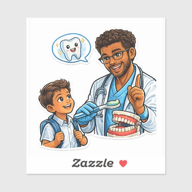 Brush Your Teeth Cute Dentist Sticker 🦷 (Sheet)