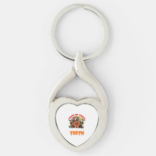 Brush Your Teeth Funny Dental Hygienist Pun Keychain