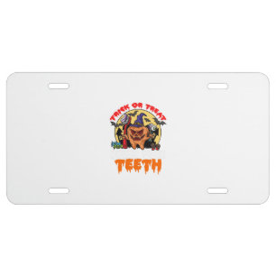 Brush Your Teeth Funny Dental Hygienist Pun License Plate