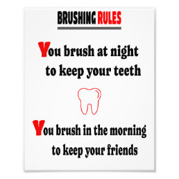 Brush your teeth photo print