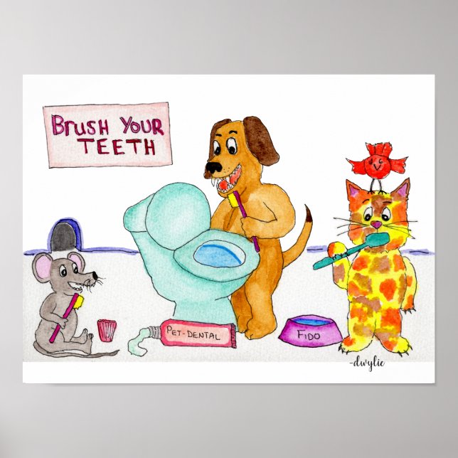 Brush Your Teeth Poster (Front)