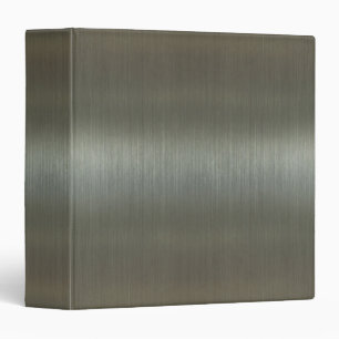 Brushed Aluminum 3 Ring Binder