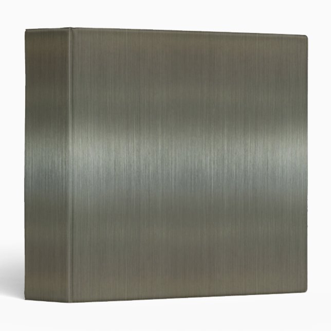 Brushed Aluminum 3 Ring Binder (Front/Spine)