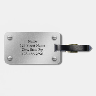 Metal Luggage Tag - Aluminum - 3.85 X 2 inches - YourBagTag