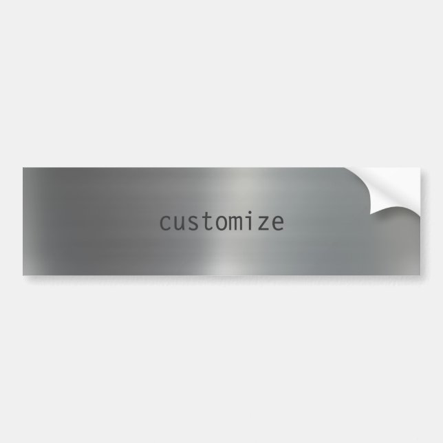 Brushed Aluminum Bumper Sticker (Front)