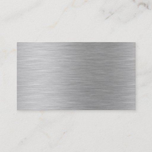 Customizable brushed aluminum business card