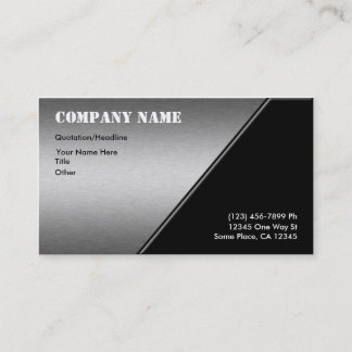 Brushed Aluminum Business Cards