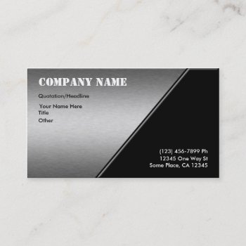 Brushed Aluminum Business Cards by eatlovepray at Zazzle