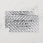 Brushed Aluminum Diamond Plate Metal Business Card (Front/Back)